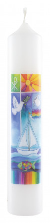 Symbolkerze Druckmotiv 250x60 mm