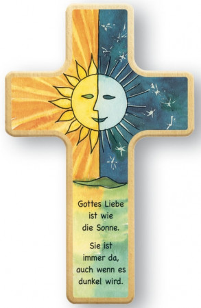 Kinderholzkreuz - Sonne und Mond