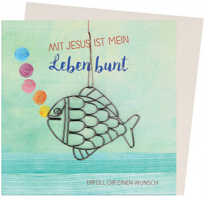 Geldgeschenk - Mit Jesus ist mein Leben bunt