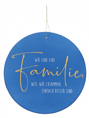 Glasrelief zum Aufhängen - Familie