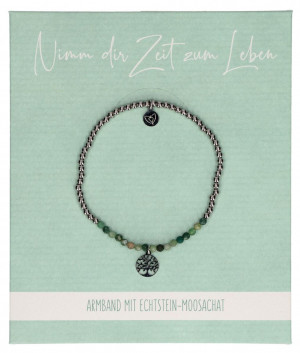 Echtstein-Armband - Nimm dir Zeit zum Leben