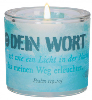 Glaswindlicht zur Konfirmation - Dein Wort ist wie ein Licht