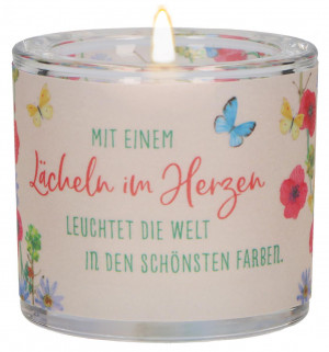 Glaswindlicht  - Lächeln im Herzen