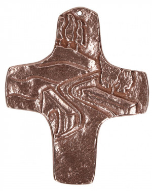 Kommunionkreuz aus Bronze - Weg