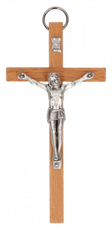 Holzkreuz mit Metallkorpus