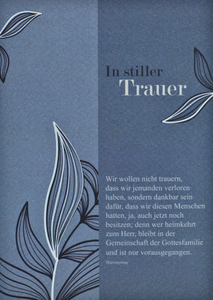 In stiller Trauer