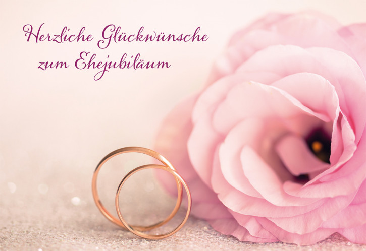 Glückwunschkarte - Herzliche Glückwünsche zum Ehejubiläum