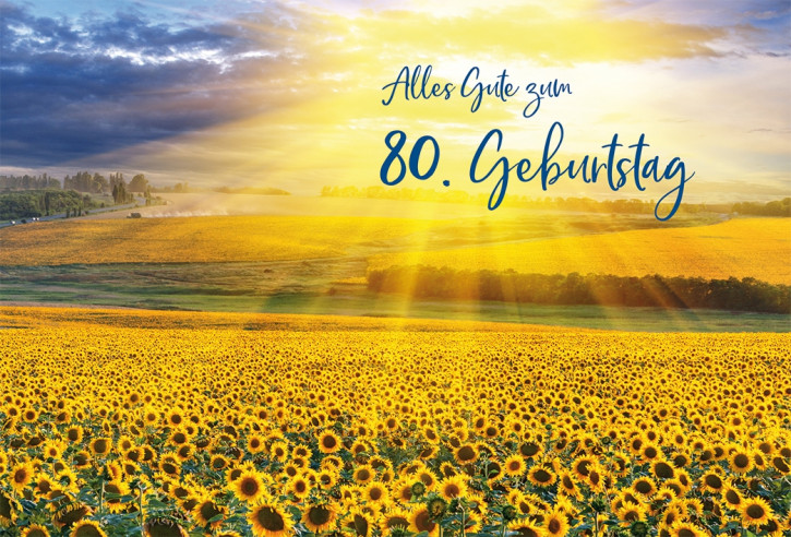 Glückwunschkarte - Alles Gute zum 80. Geburtstag