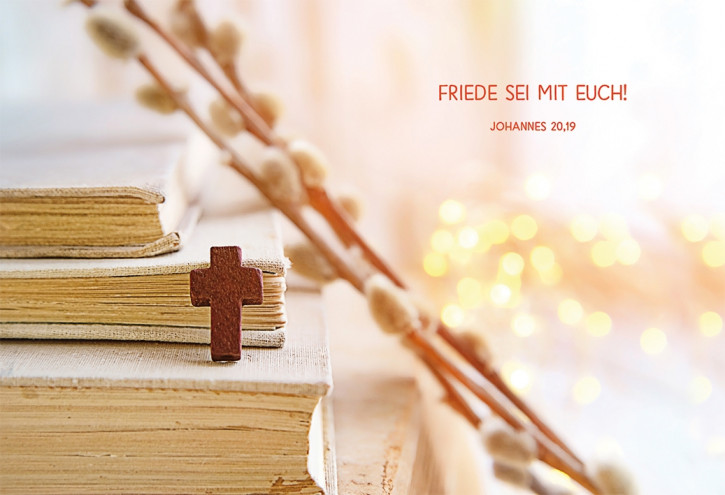 Glückwunschkarte zu Ostern - Friede sei mit euch