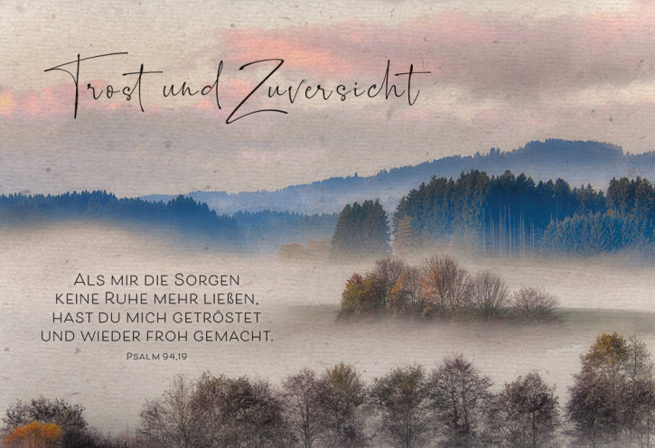 Trauerkarte - Trost und Zuversicht