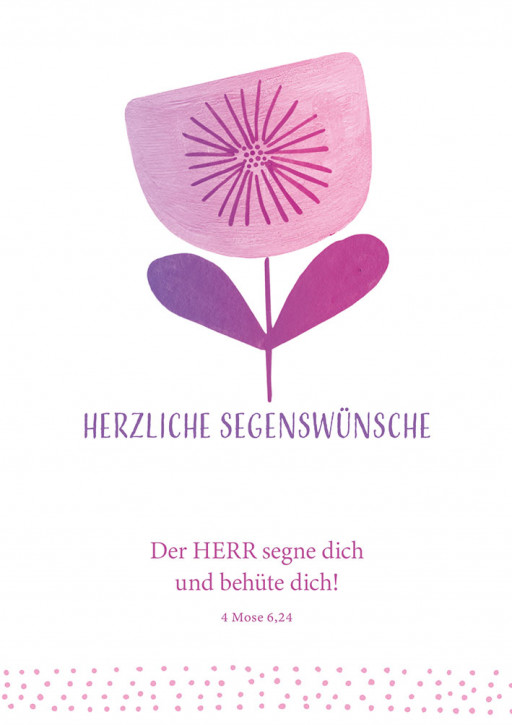 Postkarte zum Geburtstag - Herzliche Segenswünsche