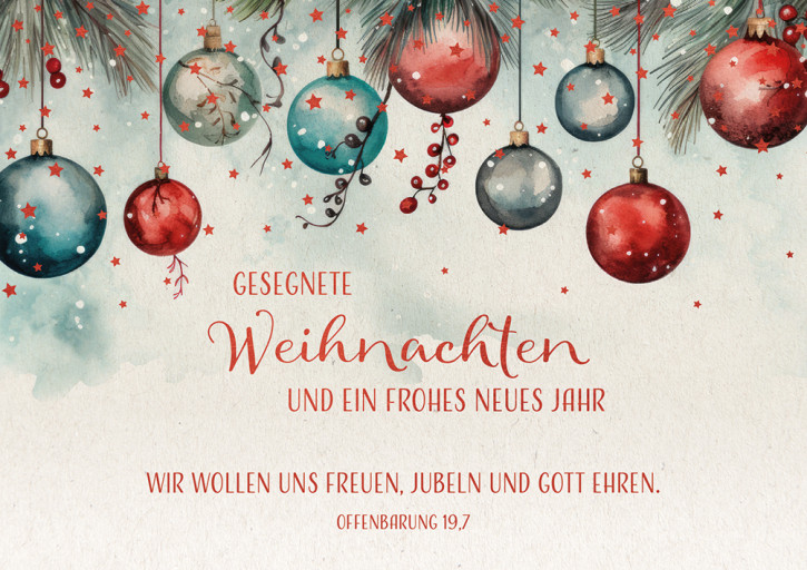Postkarte - Gesegnete Weihnachten und ein frohes neues Jahr