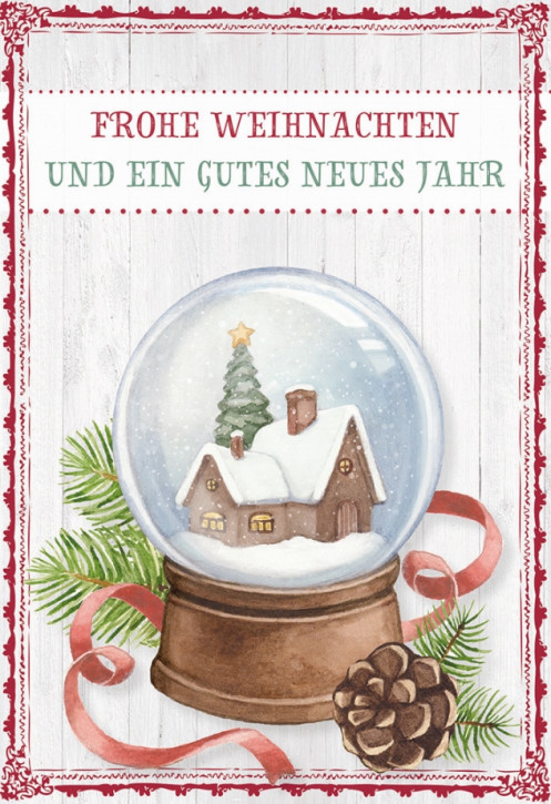 Glückwunschkarte Frohe Weihnachten und ein gutes neues Jahr