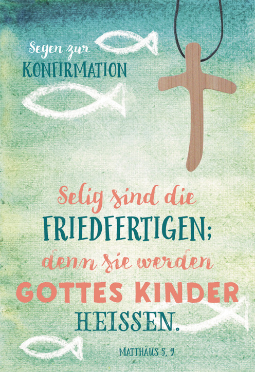 Glückwunschkarte Segen zur Konfirmation