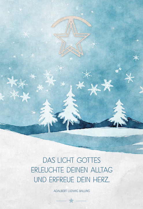 Glückwunschkarte zu Weihnachten - Das Licht Gottes