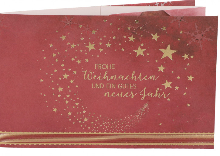 Teelichtkarte - Frohe Weihnachten und ein gutes neues Jahr