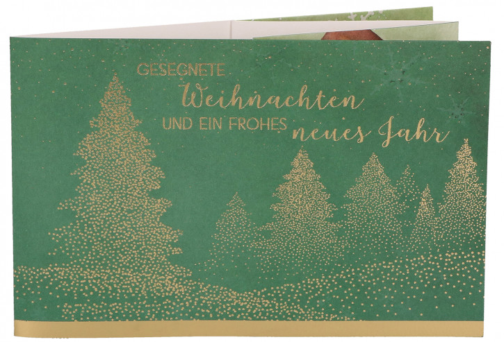 Teelichtkarte - Gesegnete Weihnachten und ein frohes neues Jahr