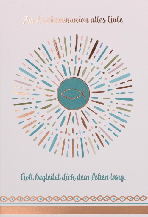 Glückwunschkarte - Zur Erstkommunion alles Gute
