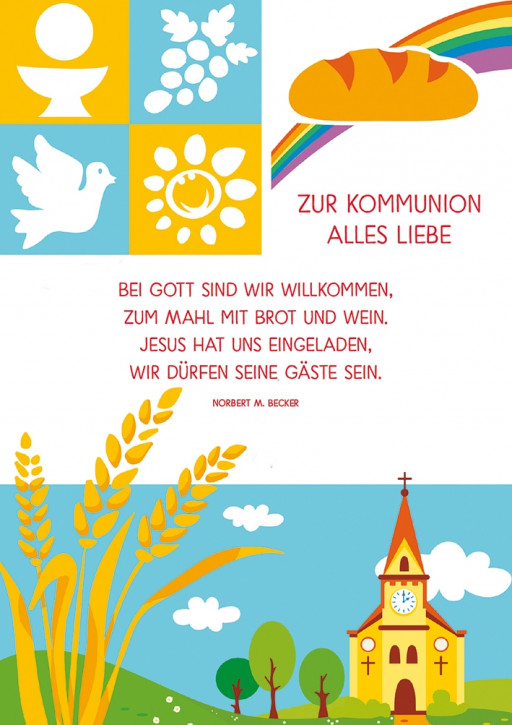 Glückwunschkarte - Zur Kommunion alles Liebe