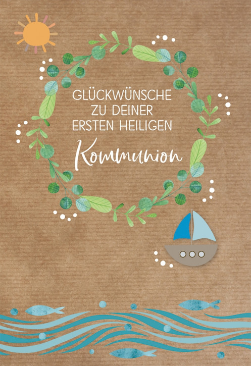 Glückwunschkarte - Glückwünsche zu deiner ersten heiligen Kommunion