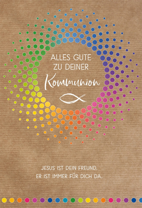 Glückwunschkarte - Alles Gute zu deiner Kommunion
