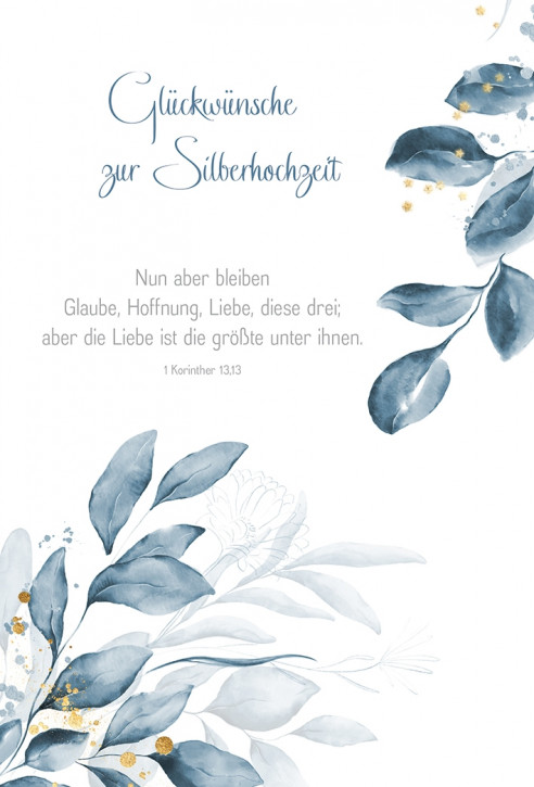 Glückwunschkarte - Glückwünsche zur Silberhochzeit