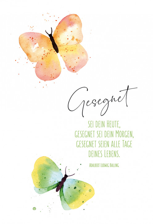 Spruchkarte - Gesegnet...