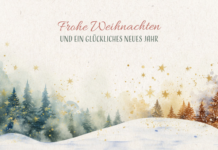 Weihnachtskarte - Frohe Weihnachten und ein gutes neues Jahr