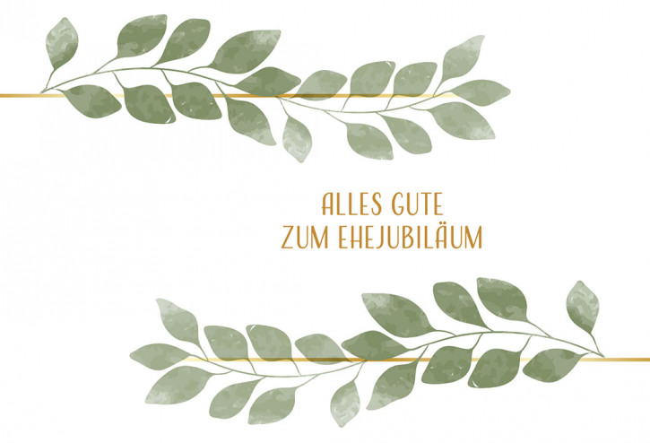 Glückwunschkarte - Alles Gute zum Ehejubiläum