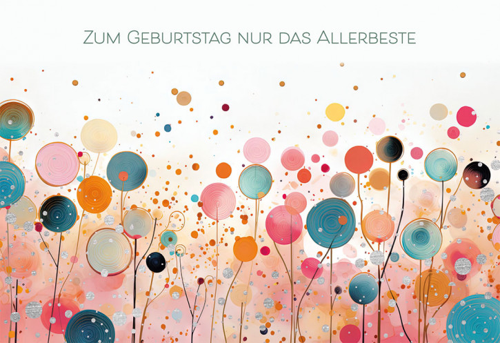 Geburtstagskarte - Zum Geburtstag nur das Allerbeste