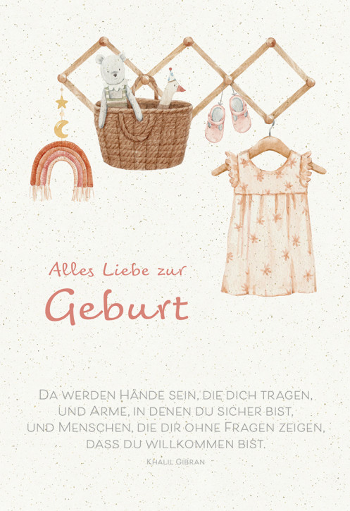 Glückwunschkarte - Alles Liebe zur Geburt