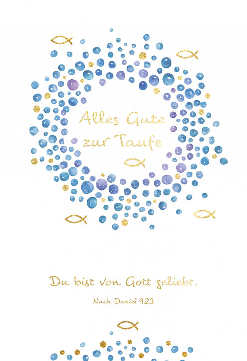 Glückwunschkarte - Alles Gute zur Taufe