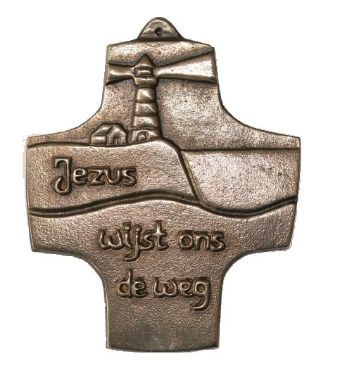 Kommunionkreuz "Jezus wijst ons de weg"