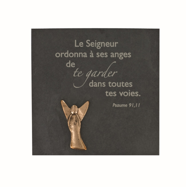 Schiefertafel "Le seigneur ordonna ..."