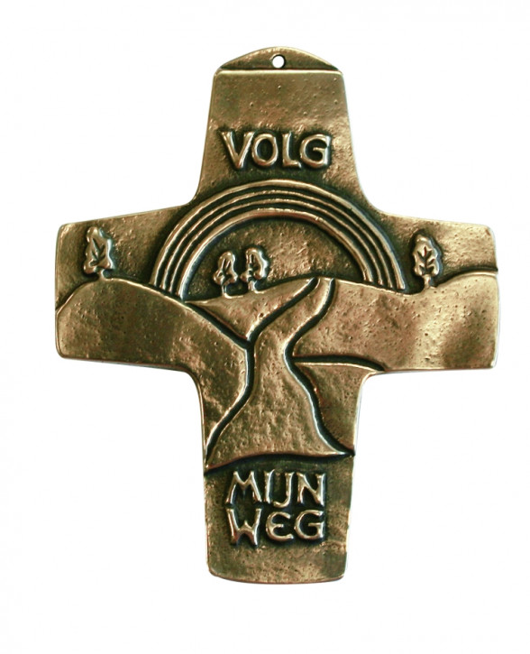 Kommunionkreuz "Volg meen weg"