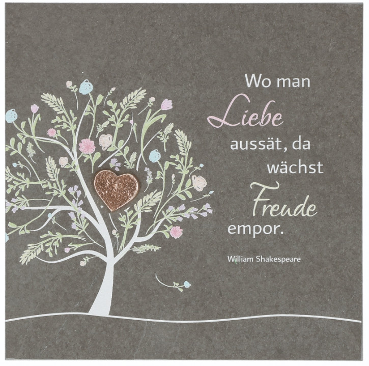 Schieferrelief zur Hochzeit Liebe