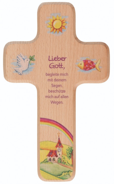 Kinderholzkreuz - Lieber Gott, begleite mich