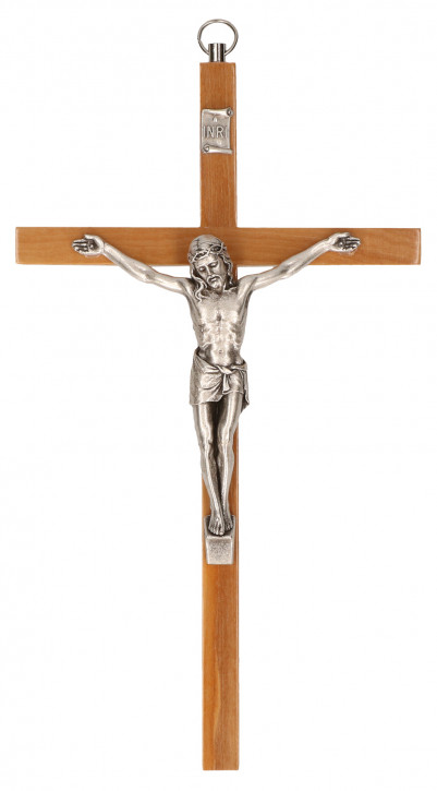 Holzkreuz mit Metallkorpus