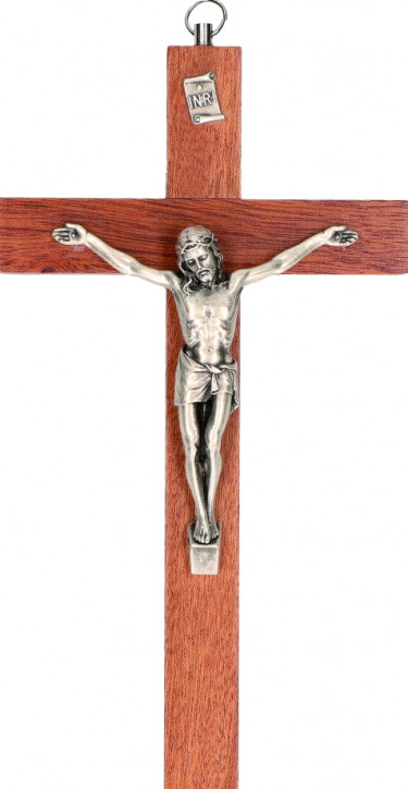 Holzkreuz mit Metallkorpus