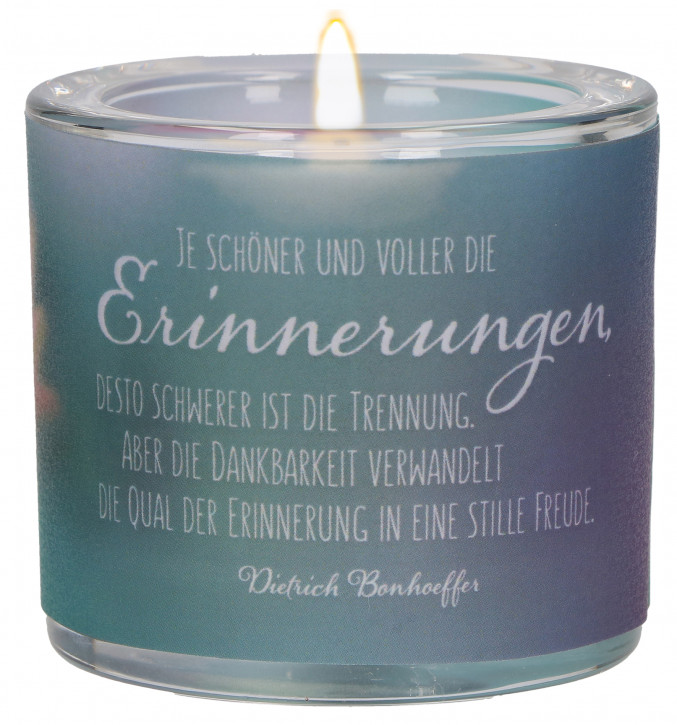Glaswindlicht zur Trauer - Erinnerungslicht
