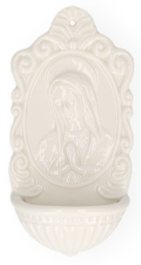 Weihwasserbecken aus Porzellan Maria