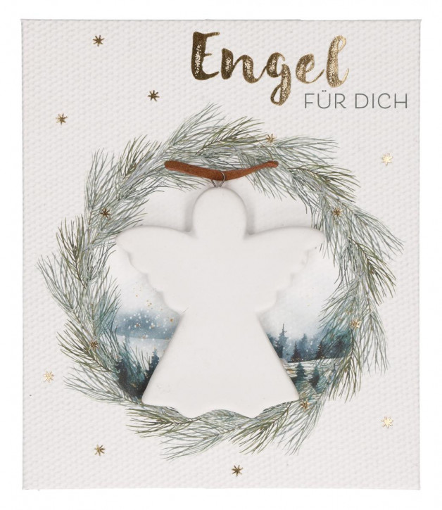 Anhänger aus Porzellan - Engel für dich