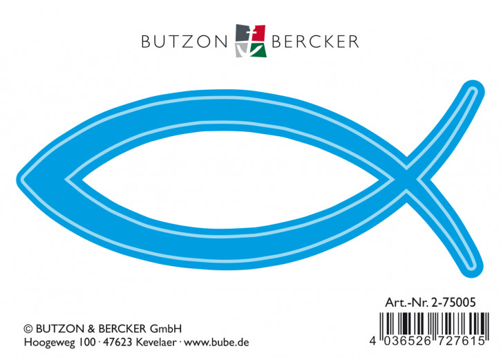 Autoaufkleber Fisch - blau