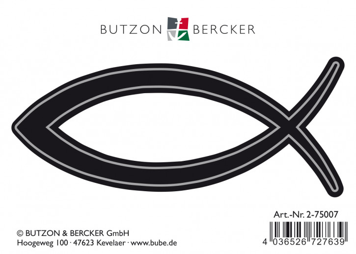 Autoaufkleber Fisch - schwarz