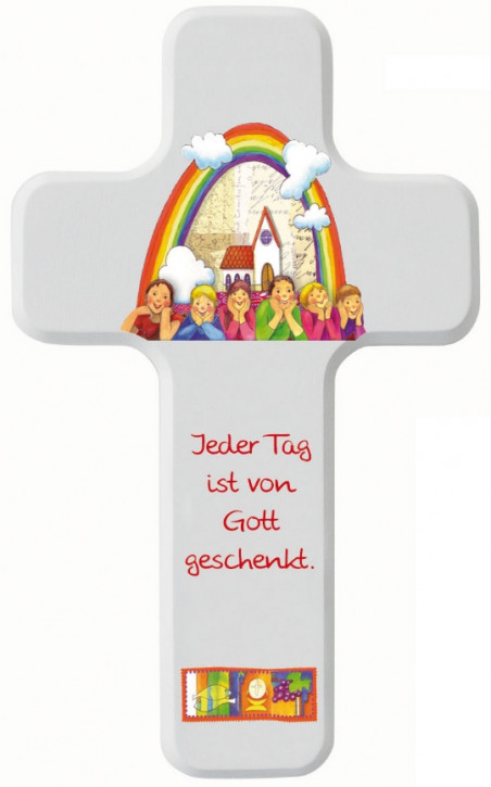 Kinderholzkreuz - Jeder Tag ist von Gott