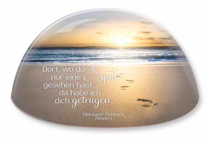 Kristallglas - Spuren im Sand