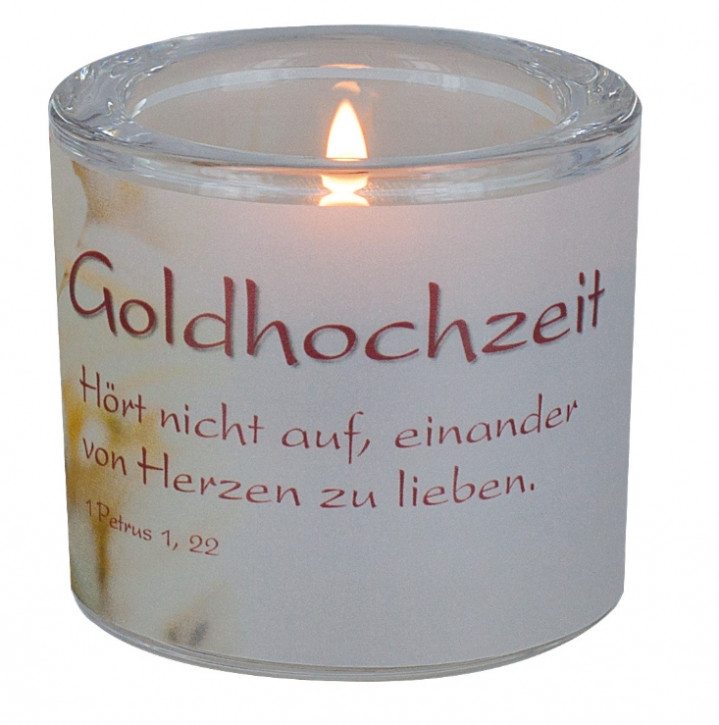 Glaswindlicht - Goldhochzeit