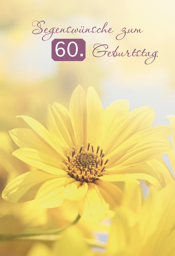 Glückwunschkarte Segenswünsche zum 60. Geburtstag