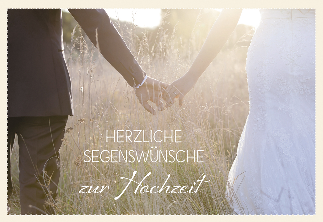 Glückwunschkarte Herzliche Segenswünsche zur Hochzeit