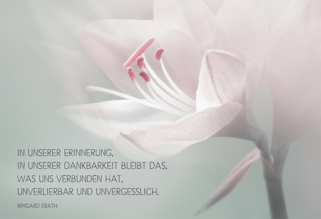 Trauerkarte Erinnerung